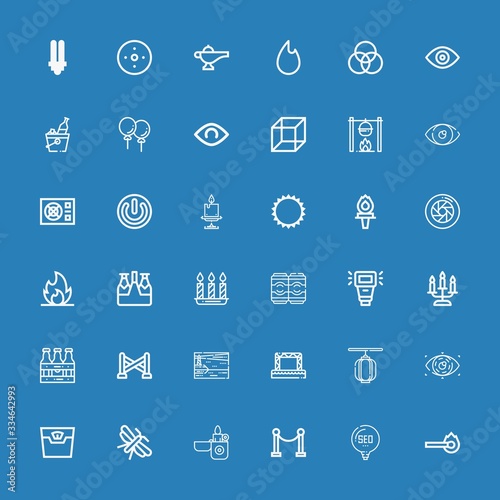 Foto Editable 36 light icons for web and mobile