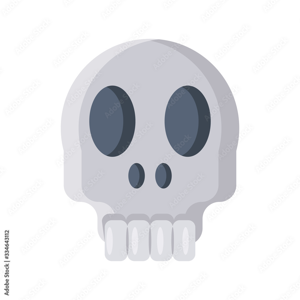 skull head on white background skull head on white background