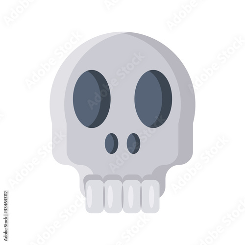 skull head on white background