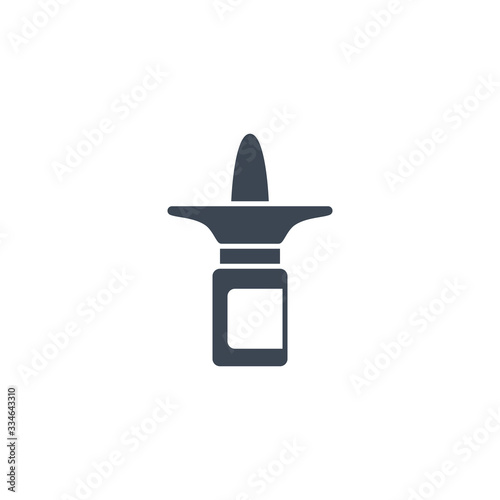 Nasal Spray related vector glyph icon. Isolated on white background. Vector illustration.