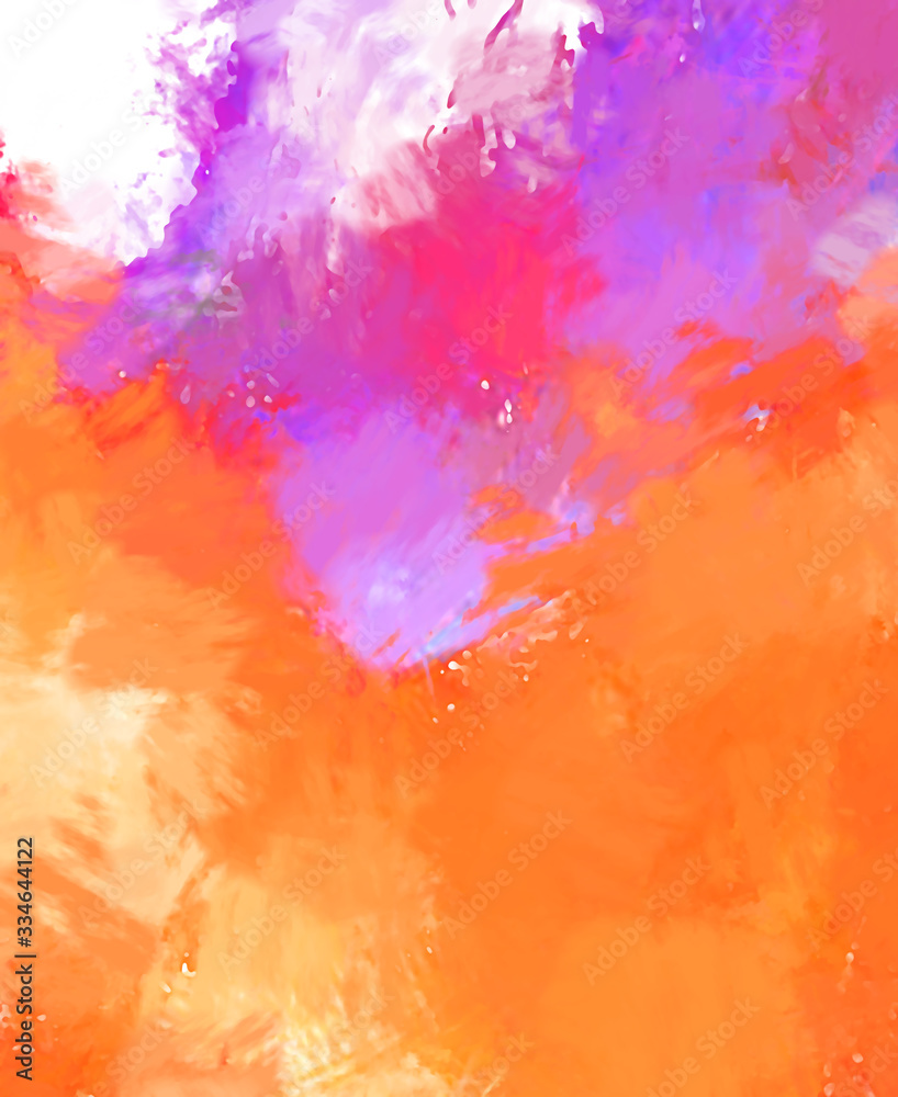Brushed Painted Abstract Background. Brush stroked painting. Strokes of paint. 2D Illustration.