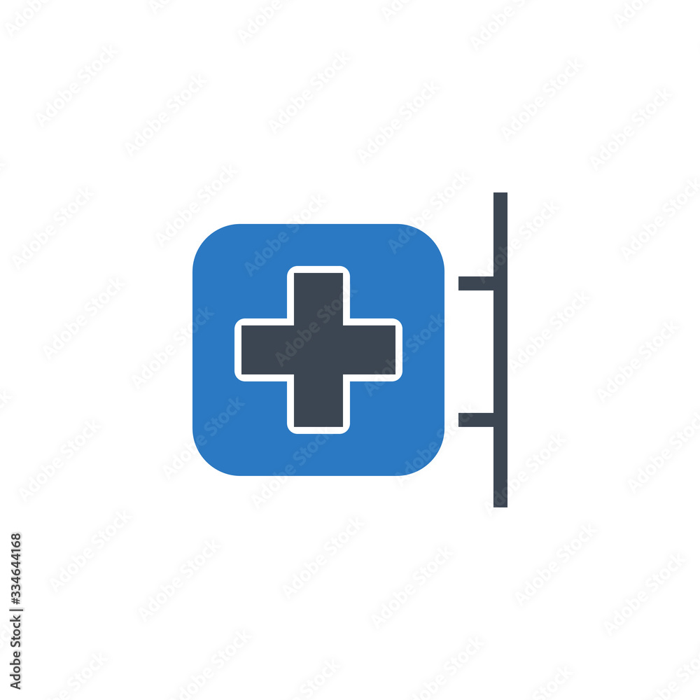 Hospital Signboard related vector glyph icon. Isolated on white background. Vector illustration. Hospital Signboard related vector glyph icon. Isolated on white background. Vector illustration.