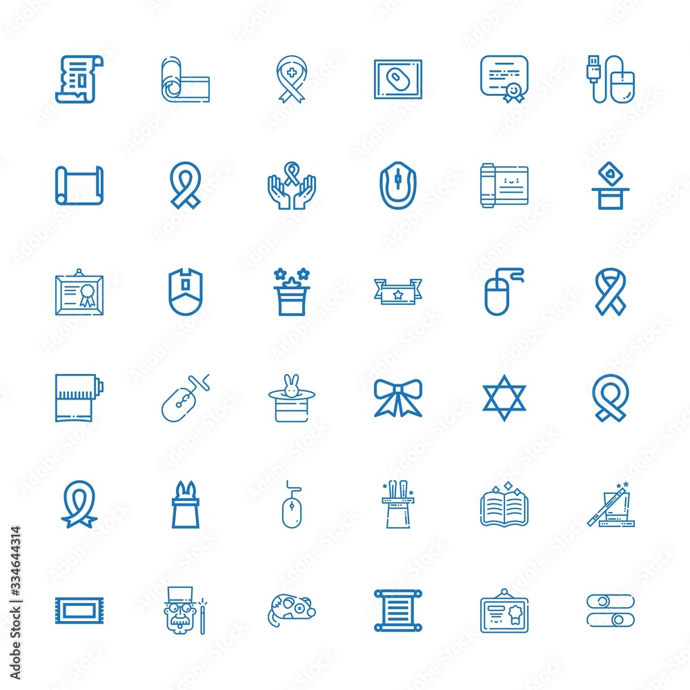 Editable 36 scroll icons for web and mobile