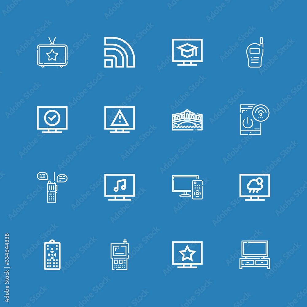 Editable 16 channel icons for web and mobile Editable 16 channel icons for web and mobile