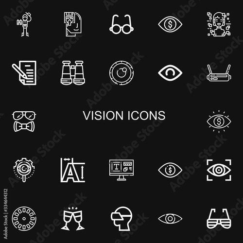 Editable 22 vision icons for web and mobile