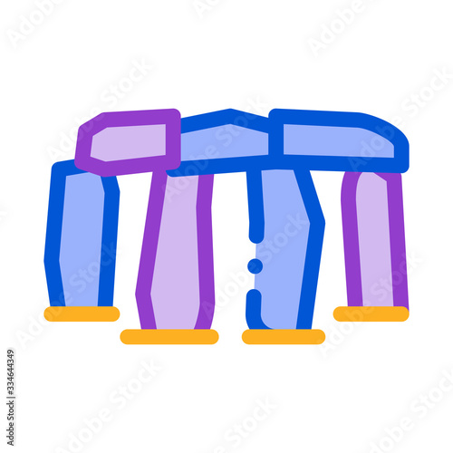 stonehenge icon vector. stonehenge sign. color symbol illustration