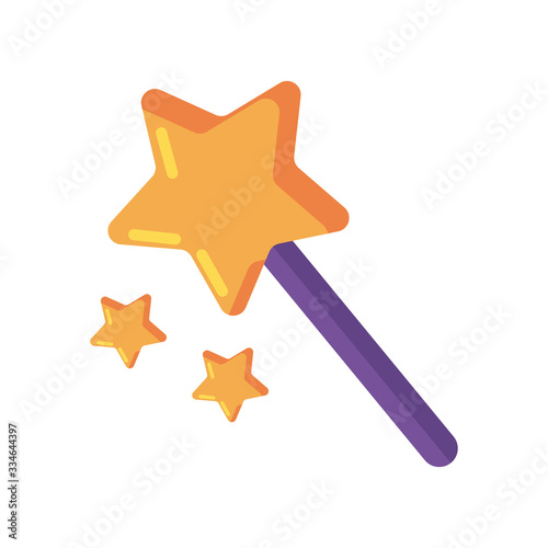 magic wand on white background