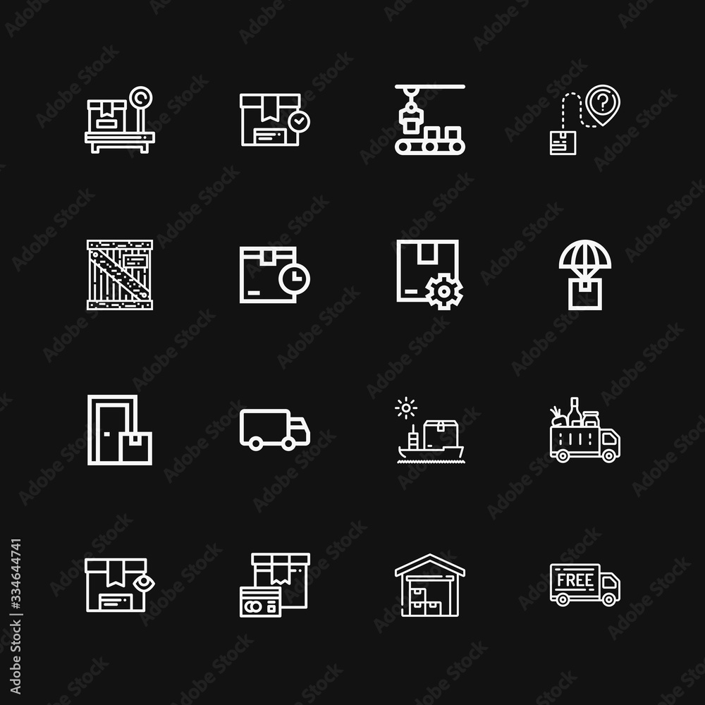 Editable 16 distribution icons for web and mobile Editable 16 distribution icons for web and mobile