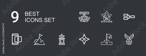 Editable 9 best icons for web and mobile