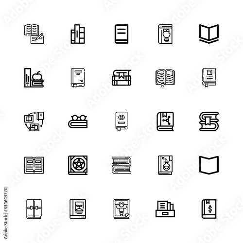 Editable 25 novel icons for web and mobile