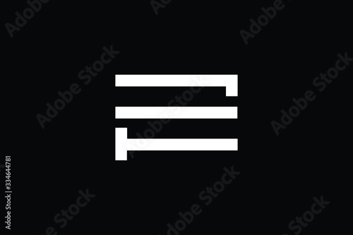 Minimal elegant monogram art logo. Outstanding professional trendy awesome artistic SP PS initial based Alphabet icon logo. Premium Business logo White color on black background