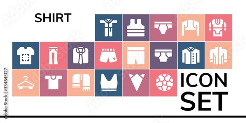 shirt icon set