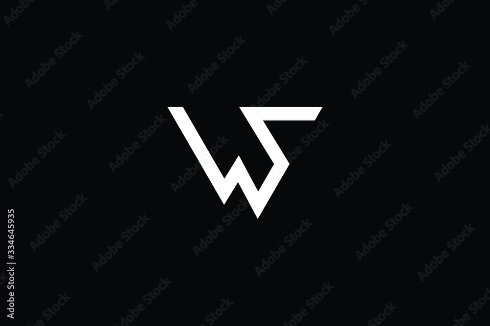 Minimal elegant monogram art logo. Outstanding professional trendy awesome artistic WS SW initial based Alphabet icon logo. Premium Business logo White color on black background Minimal elegant monogram art logo. Outstanding professional trendy awesome artistic WS SW initial based Alphabet icon logo. Premium Business logo White color on black background