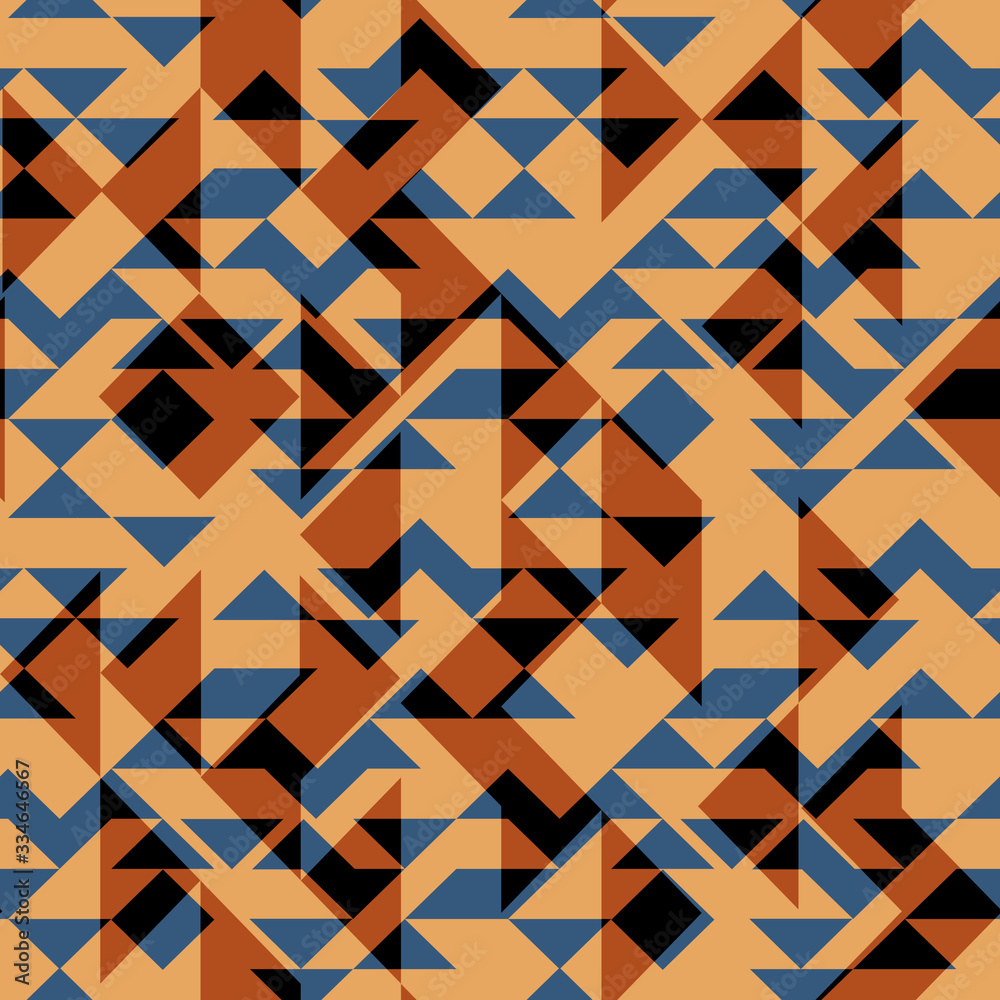 Seamless geometric pattern with triangles. Textile printing for bedding, jackets, packaging design, fabrics and fashion concepts. Seamless geometric pattern with triangles. Textile printing for bedding, jackets, packaging design, fabrics and fashion concepts.