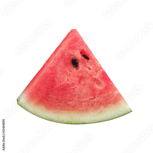 closeup pieces of refreshing watermelon on isolated with clipping path