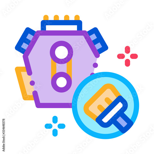 internal cleaning icon vector. internal cleaning sign. color symbol illustration