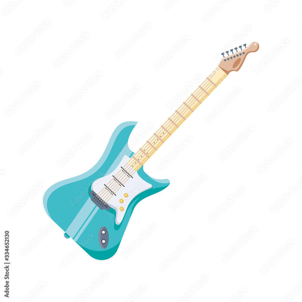 Fototapeta premium electric guitar on white background