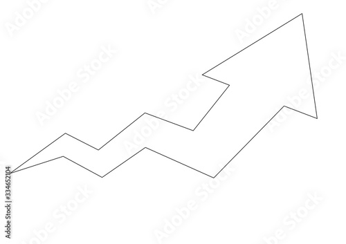 arrow on white background