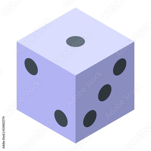 Fortune teller dice icon. Isometric of fortune teller dice vector icon for web design isolated on white background