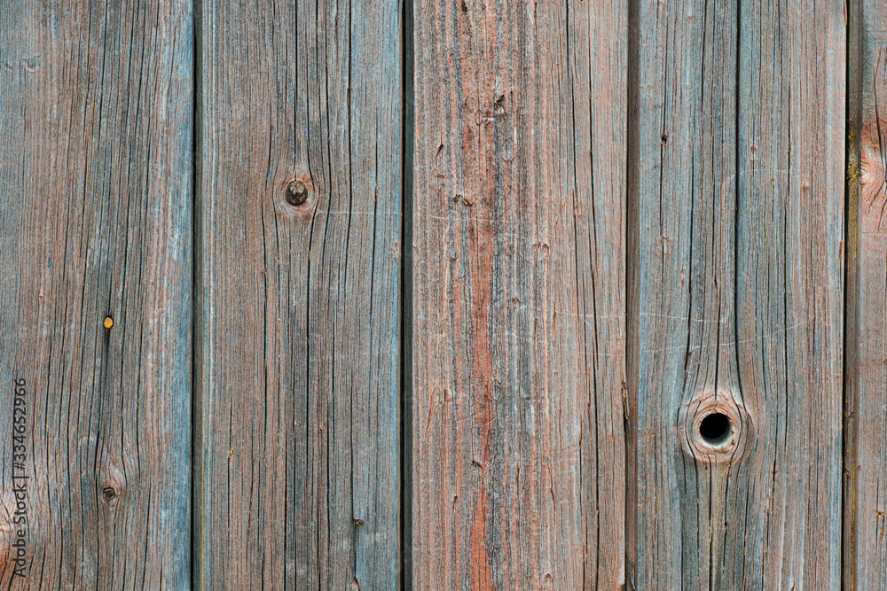Fototapeta premium texture of a wooden wall made of old boards. wooden background with old paint