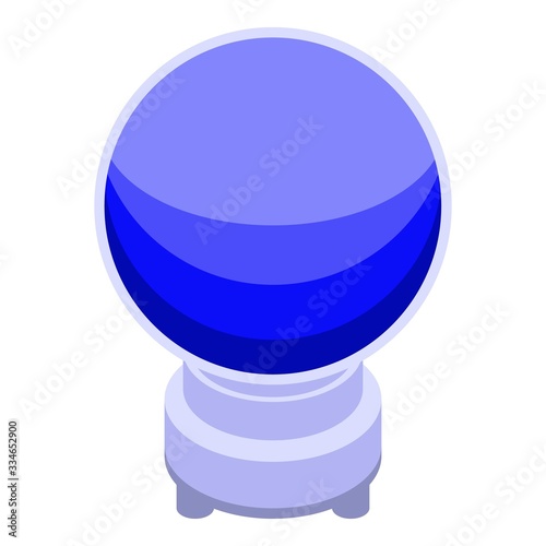 Fortune teller globe icon. Isometric of fortune teller globe vector icon for web design isolated on white background