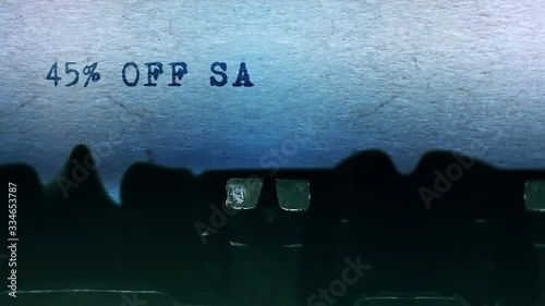 45% OFF Sale Word closeup Being Typing and Centered on a Sheet of paper on old vintage Typewriter mechanical 4k Footage Background Animation. photo