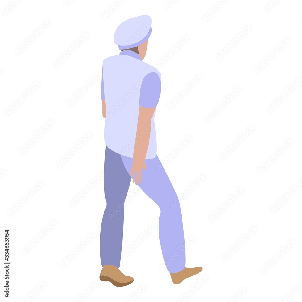 Ship captain icon. Isometric of ship captain vector icon for web design isolated on white background Ship captain icon. Isometric of ship captain vector icon for web design isolated on white background