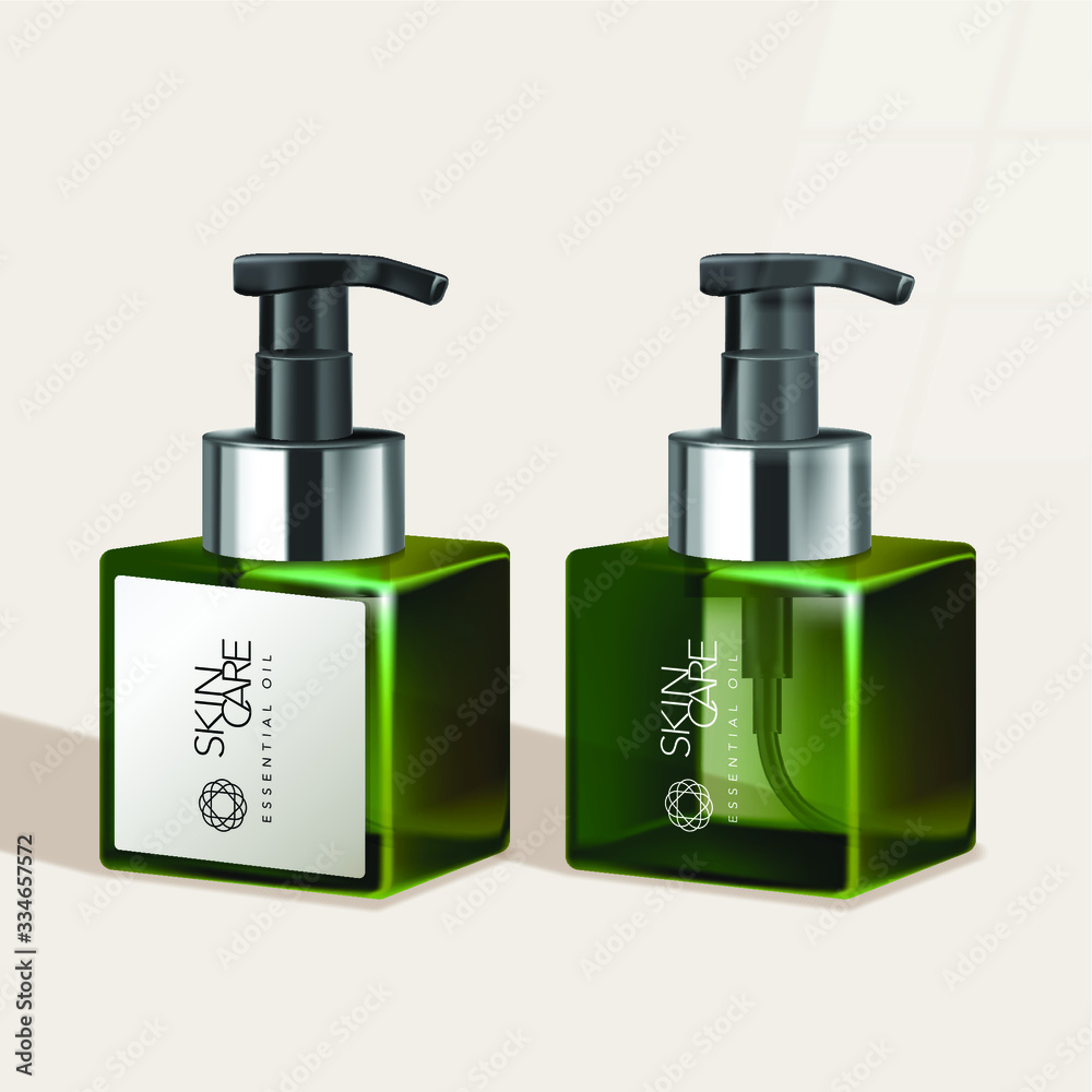 Obraz premium Vector Tinted Bottle for Skincare / Healthcare / Haircare Products