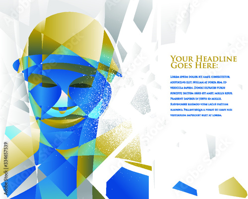 A masterpiece of an engineer portrait in vector format