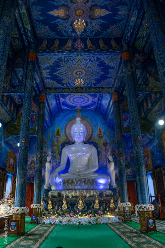 Blue temple buddha thailand © Matthew