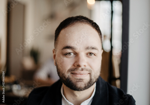 Wallpaper Mural Portrait of fashionable well dressed man with beard posing outdoors Torontodigital.ca