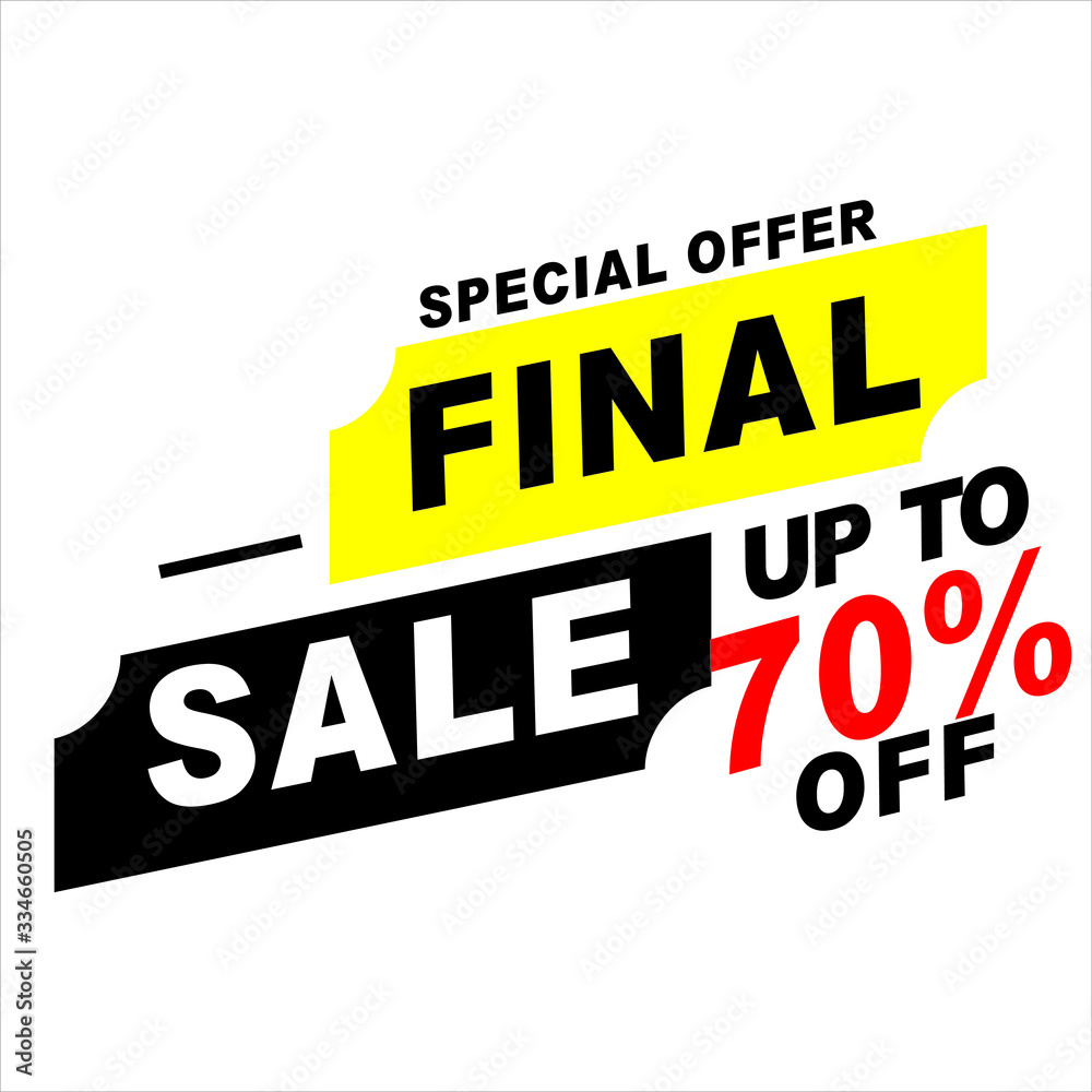 Sale of special offers. Discount with the price is 70%.