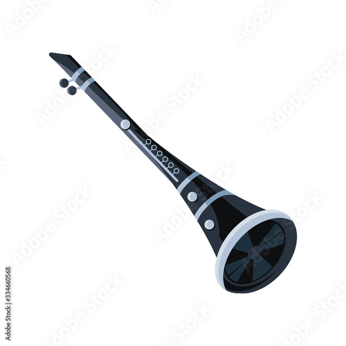 bass clarinet on white background