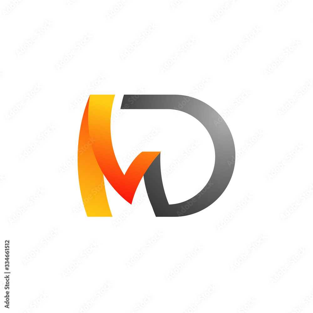 abstract textured MD logo initial D & M letter graphic concept vector icon template abstract textured MD logo initial D & M letter graphic concept vector icon template