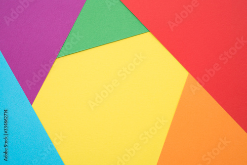 Color paper background like a LGBT pride flag with copy space. LGBT human rights and freedom concept. Empty background or backdrop for your creative design.