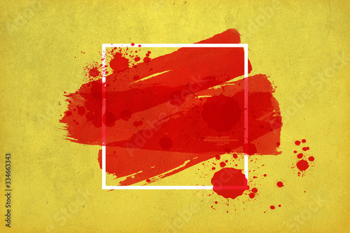 red and yellow painted square design background