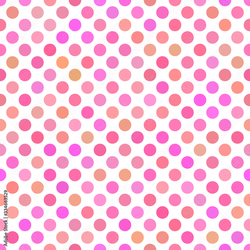 vector polka dot pattern in shades of oink