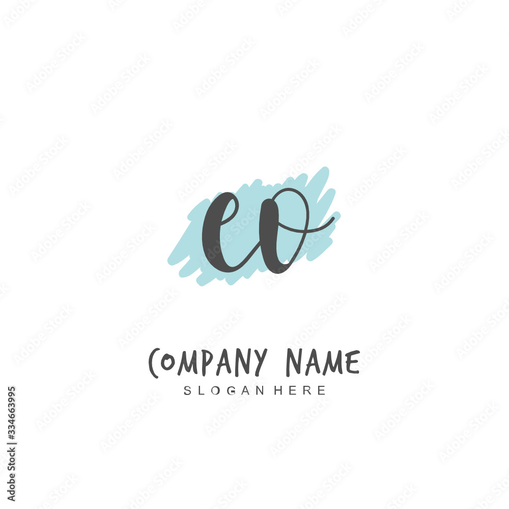 Handwritten initial letter E O EO for identity and logo. Vector logo template with handwriting and signature style. Handwritten initial letter E O EO for identity and logo. Vector logo template with handwriting and signature style.