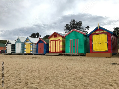 beach huts on beach