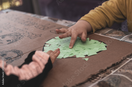 Homebound Children Doing Homework