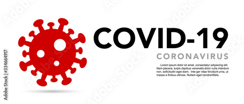 Fotografia Sign caution coronavirus. Stop coronavirus banner.