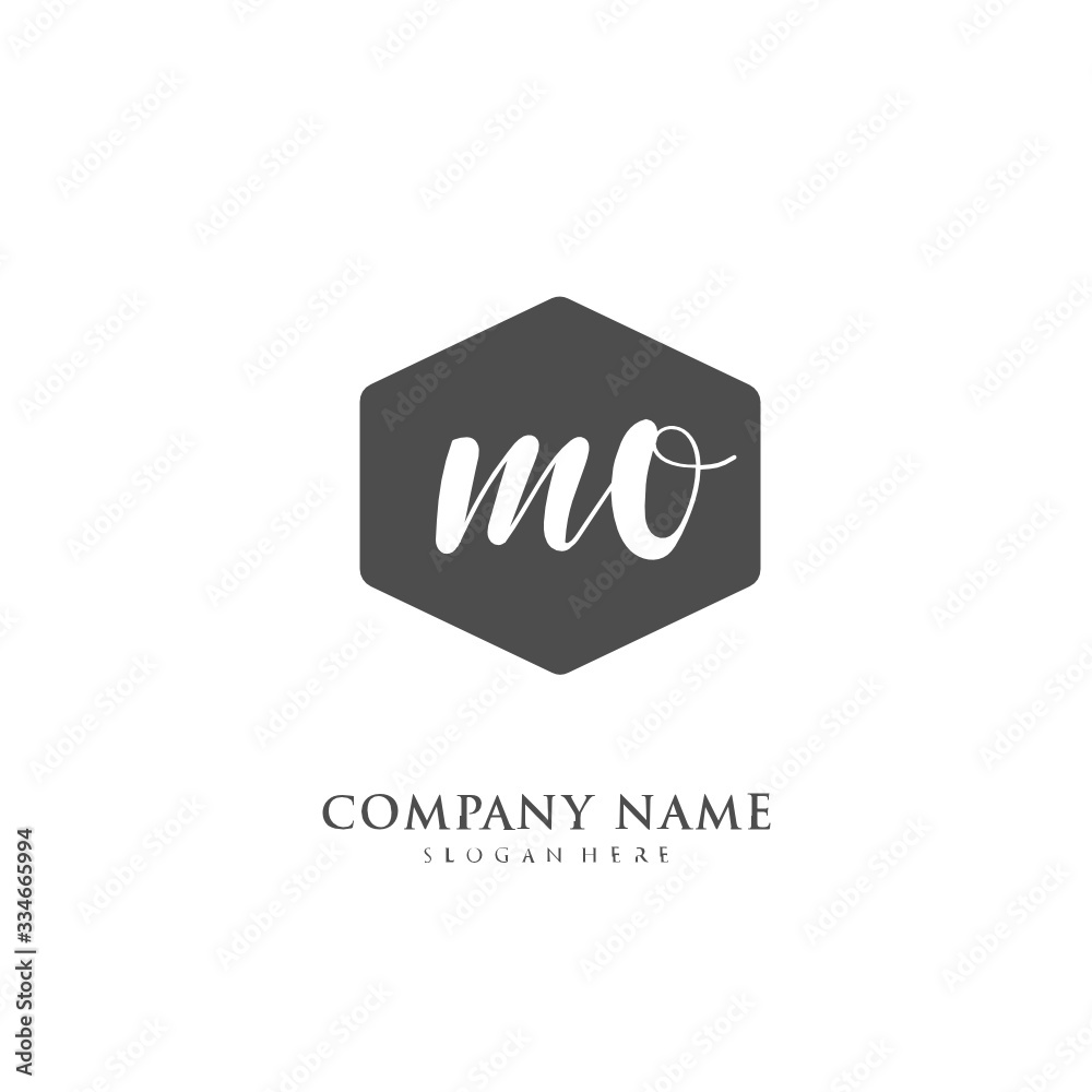 Handwritten initial letter M O MO for identity and logo. Vector logo template with handwriting and signature style. Handwritten initial letter M O MO for identity and logo. Vector logo template with handwriting and signature style.