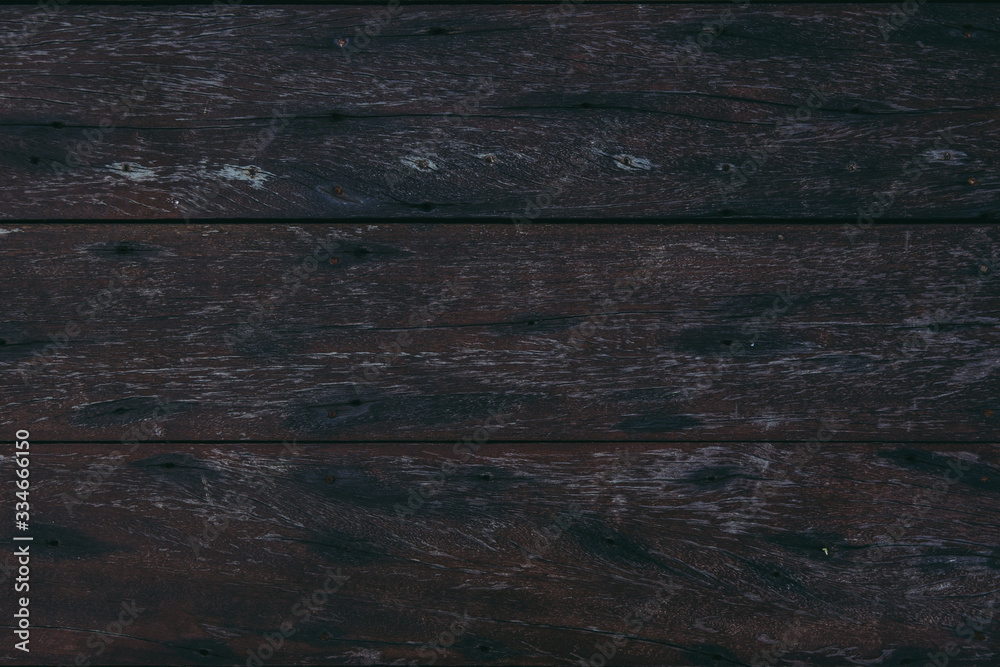 Naklejka premium Wooden plank textured for use as background in dark tone.