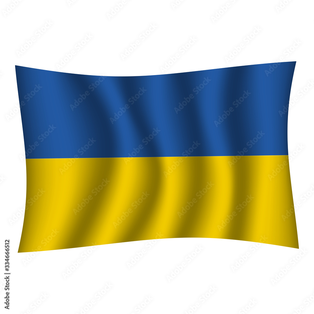 Ukraine flag background with cloth texture. Ukraine Flag vector illustration eps10. - Vector Ukraine flag background with cloth texture. Ukraine Flag vector illustration eps10. - Vector