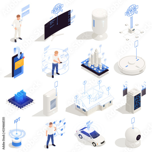 Internet Of Things Isometric Icons
