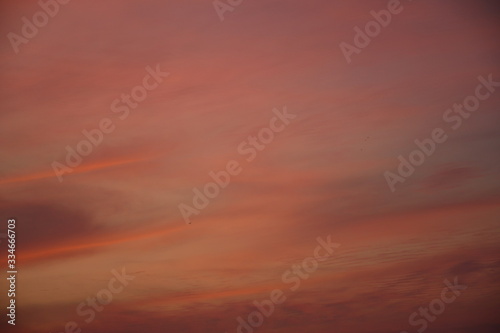Fototapeta Naklejka Na Ścianę i Meble -  Sunshine in the sky , Orange color in the sky, clouds