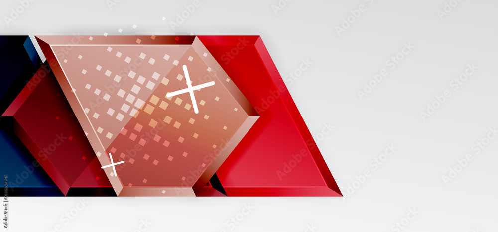 Metal glossy shiny geometric shapes with 3d effect composition. Techno futuristic vector abstract background For Wallpaper, Banner, Background, Card, Book Illustration, landing page