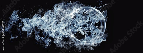 Fototapeta Abstrakcyjny pierścień z bladym płomieniem