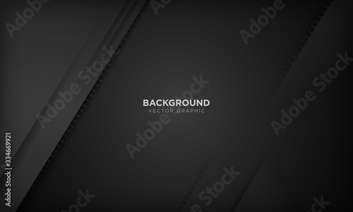 Black abstract geometric background. Modern vector design template.