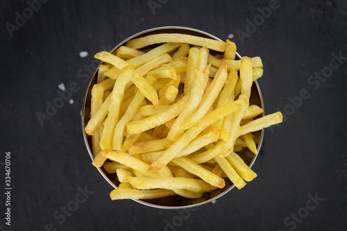 Homemade French Fries (close-up shot; selective focus)